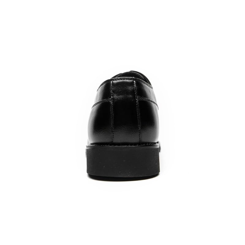Scarpe eleganti da uomo stringate punta tonda in pelle PU punta tonda scarpe oxford basse antiscivolo antiscivolo ballo di fine anno