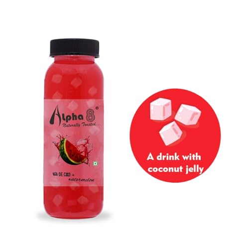 Image of ALPHA 8 Natural Energizer & Immunity Booster, Healthy Juice, Real Natural Taste Watermelon Pack of 24 4800 ml