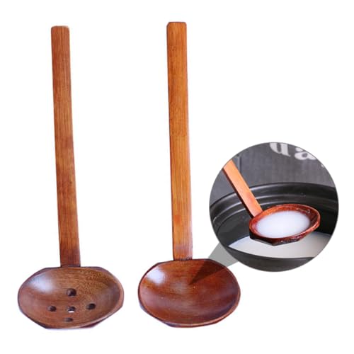 Cucharas de madera ligeras PRETYZOOM estilo japonés pack de 6 6