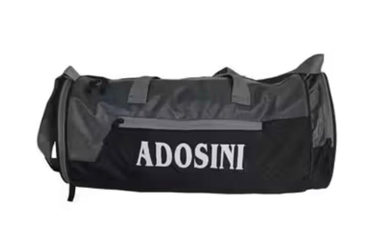 Sports Duffel Bag for Gym, Waterproof Polyester, with Separate Shoe Compartment, Adjustable Shoulder Strap,(Black & Grey, 5, Liters)-image-21