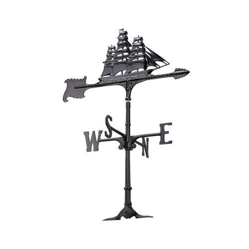 Whitehall Products Nautical Collection 00080 30 Inch Clipper Accent Weathervane In Black #TOP16