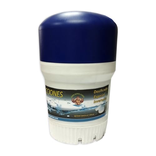 DOSIFICADOR INVERNADA AQUAPOOL Reutilizable para Mini Piscinas - 800 Gramos - Apto Piscinas Liner - Desinfectante y Algicida para el Tratamiento de Piscinas en Invierno con AUTODOSIFICADOR