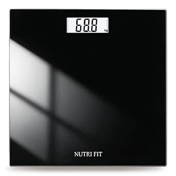 Nutri Fit Digital Bathroom Scale - Ultra Slim Body Weight Scale with Large Backlit Display, Supports up to 400 lbs