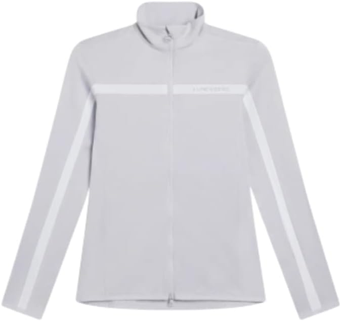 J. Lindeberg Womens Seasonal Janice Mid Layer Golf Pullover - Light Grey Melange - XL, Light Grey, XL