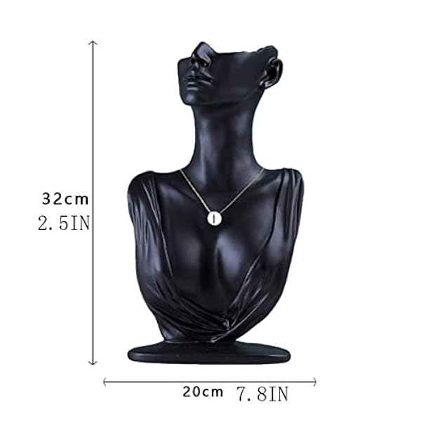 Sieraden displaystandaard Ketting Display Hanger Ketting Buste Houder Stand Portret Model Oorbellen Ketting Sieraden Display Stand Ketting Display Props Sieraden organisator (Color : Large white)