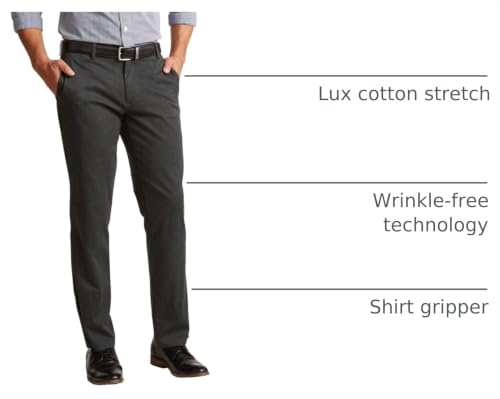 Image of Dockers Mens Straight Fit Signature Lux Cotton Stretch Khaki Pant