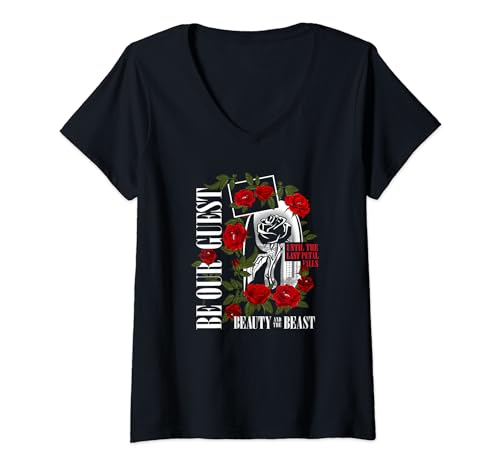 T-shirt col V Belle et la Bête Disney anti-déformation femme