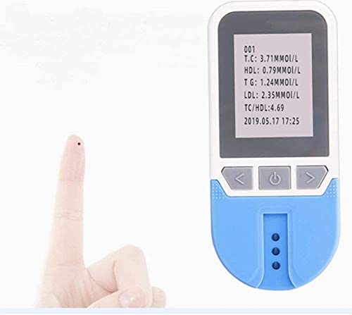 ZPPZ Home Cholesterol Test,5 in 1 Lipid Test Meter Cholesterol Meter Analyzer HDL LDL Triglycerides Test Meter Kit Monitor Measuring Meter + 10pcs Strips