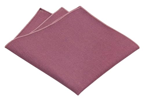 Image of Mens Linen Tie Set - Solid Necktie with Pocket Square