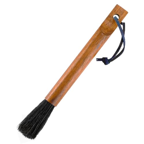 luckaide Barista Pinsel, Siebträger Pinsel, Barista Reinigungspinsel, Kaffeepinsel, Zubehör für die Säuberung Espressomaschine, Barista Home Kitchen,Barista Pinsel Siebträger mit Holzgriff(braun)