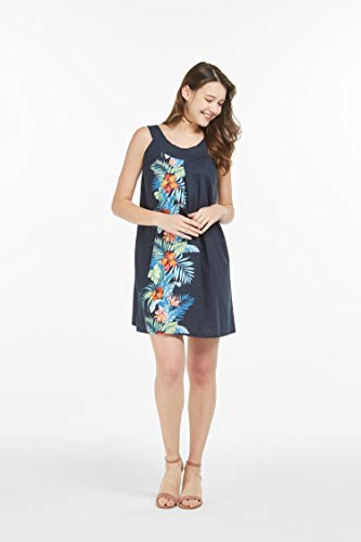 Image of Matchable Family Hawaiian Luau Men Women Girl Boy Clothes in Orchid Paradise Navy