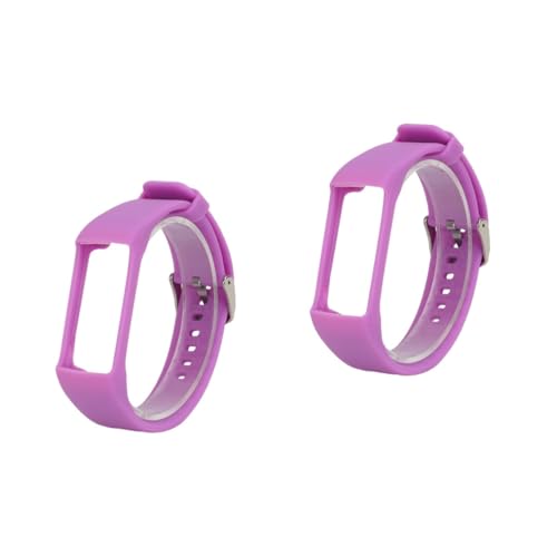 Bracelet de montre en silicone violet pour Polar A370 | Lot de 2