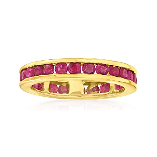 Ross-Simons 1.60 Ct. T.w. Ruby Eternity Band In 14Kt Yellow Gold. Size 6 #TOP19