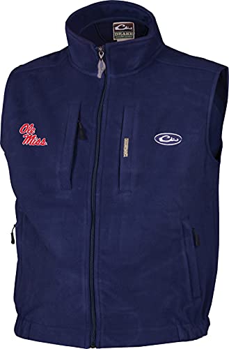 Drake Ole Miss Windproof Layering Vest Navy