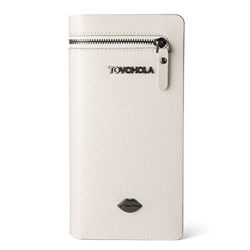 Purses Wallets for Women RFID Blocking PU Leather Zip Around Ladies Clutch Purse (Lip-Beige) Purses Wallets for Women RFID Blocking PU Leather Zip Around Ladies Clutch Purse (Lip-Beige)