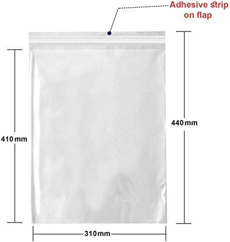 A3 Cello Bags - Pack of 200 - Crystal Clear & Good Thickness - Snug fit for A3 Artwork/Photos - Makes Your Work Feel Pricey - 30mm Seal - 40 Micron