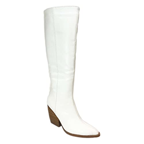 ARiderGirl Kerry Women's Over Knee Snake Print Western Style Stacked Heel Boots