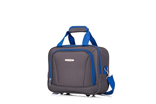Image of Rockland Melbourne Hardside 2 Piece Expandable Spinner Wheel Luggage Set, Carry-On 20 inch and Tote 14 inch, Grey