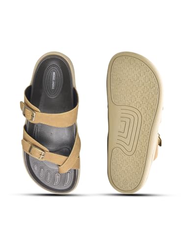 Image of Michael Angelo Black Casual Thong Slippers & Floaters for Men