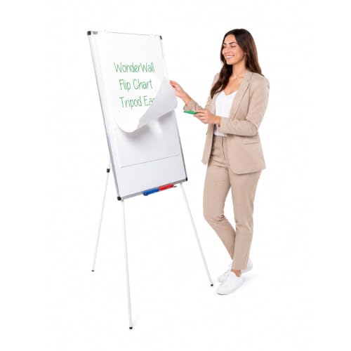 Wonderwall Magnetic Tripod Flipchart Easel A1 1000 x 680 mm