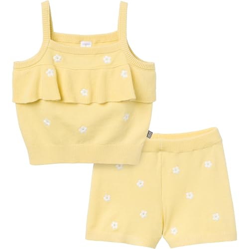 Image of Modern Moments by Gerber Girls' Baby and Toddler Jersey Sweater Knit 2-piece Short Set