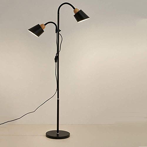 Lámparas de pie clásicas de 2 luces con base E27 dorada para iluminación interior del hogar 5
