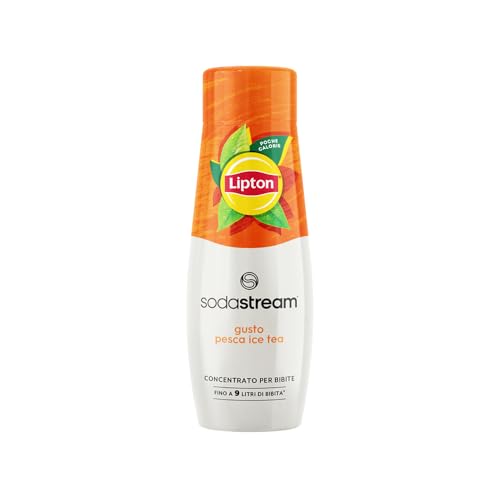 SodaStream Sirup Lipton Ice Tea Pfirsich - 1x Flasche ergibt 9 Liter Fertiggetränk, Sekundenschnell zubereitet und immer frisch, 440 ml