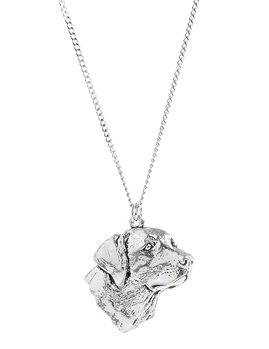 Anhänger Labrador + Kette Silber 50 cm (Herren) Hundeanhänger Hundekette Kette Hund Jagdhund, Metall