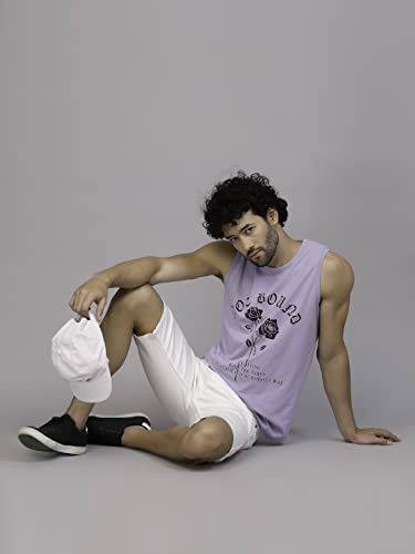 Image of RIGO Stylish Cotton Printed Vest for Men | Round Neck, Slim Fit, Sleeveless T-shirt Vest for Man | Casual Innerwear Sando for Men & Boys - Perfect for Workouts Gym, Vacations, and Beaches