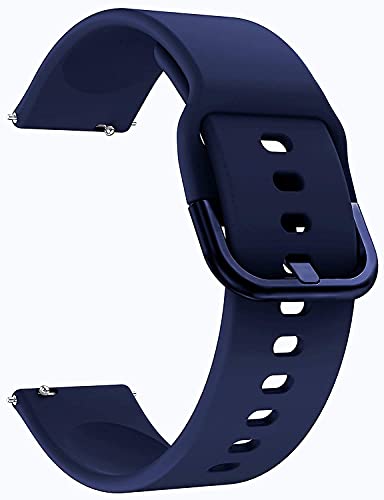 Image of ACUTAS Silicone 22mm Sports Band Soft Silicone Strap for Fossil Gen 5 | Fossil Gen 5E | Fossil Gen 6 44mm (Black)