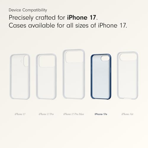 Image of Beats iPhone 17e Case with MagSafe, Thin and Light Hardshell, Matt Finish, Microfibre Lining - Bedrock Blue