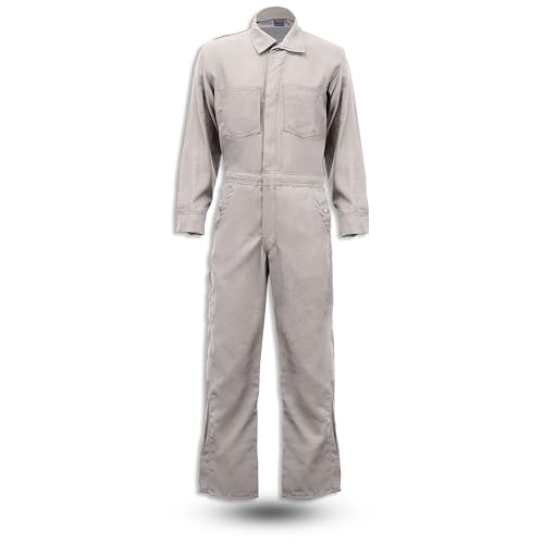 TOPPS SAFETY APPAREL NOMEX® Lightweight Coverall CO07 - Grey, 4.5 oz, Regular / 48