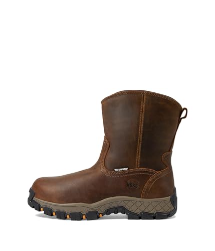 Hoss Men's Recon 8" Side Zip Wellington Industrial Boot, Brown, 10 XX-Wide4