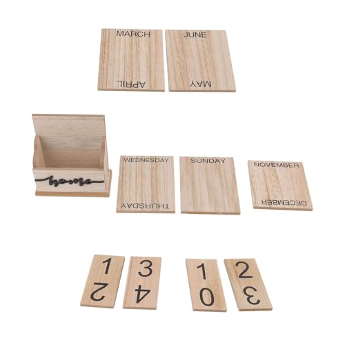 Calendario perpetuo retro de madera maciza para no comprar agendas 4
