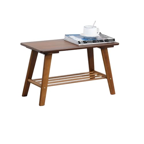 Banc de rangement moderne en bois pour une entrée et chambre rangée