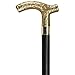 Men Embossed Derby Cane Black Maple, Solid Brass Handle -Affordable Gift! Item #HAR-9112408