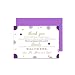 15 Purple and Gold Thank You Cards with Lilac Envelopes -Stationery for Girls Baby Shower Dazzling Abstract Dot