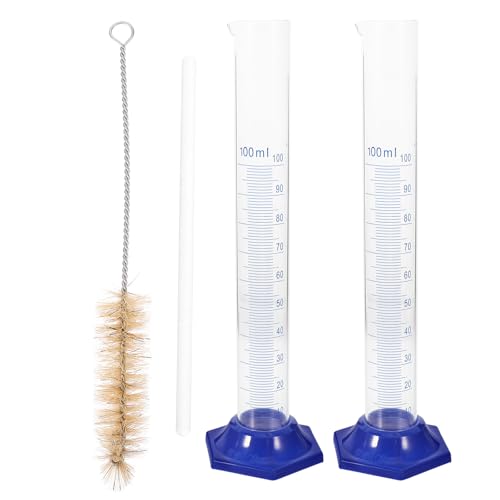 Cilindros graduados de vidrio para experimentos de laboratorio y química, set de 4