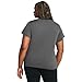 Under Armour Womens Tech Short Sleeve V Neck, (025) Castlerock / / Black, XX-Large