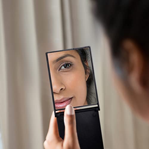 16 Pcs 2 X 3 X 0.2'' Small Makeup Folding Mirror Travel Mirror Portable Folding Mirror Rectangle Compact Mirror Stand Up Mirror Compact Mirror Portable Vanity Mirror For Women Girls (Black, White) #TOP1