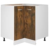 vidaXL Küchenschrank Lyon Räuchereiche 75,5x75,5x81,5 cm Holzwerkstoff, Lagerschrank, Unterschrank, Geschirrschrank, Unterschrank Küche, Schrank