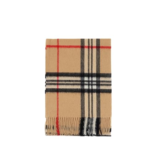 Bufanda de lana gruesa ideal para regalo navideño de cuadros con flecos 180cm