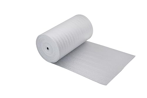 SmartSHIELD -5mm 24''X50ft R17 Reflective Insulation Roll, Foam Core Radiant Barrier, Thermal Insulation - FOIL/FOIL