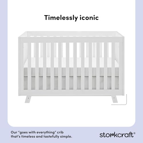 Image of Storkcraft Beckett 3-in-1 Convertible Crib, White