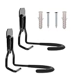 BESPORTBLE 2Pcs Wand Berg Bike Haken Heavy Duty Garage Lagerung Haken Metall Vertikale Fahrrad Halter Kleiderbügel Rack mit Schrauben für Garten Werkzeuge Leitern Indoor Schuppen