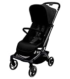 Maxi-Cosi Oxford Cabin Baby Kinderwagen, Für Flugreisen, 0–4 Jahre, zusammenklappbar, federleichter und ultrakompakter, Sanfte Federung, flache Liegeposition, integrierten Tragegurts, Black Onyx