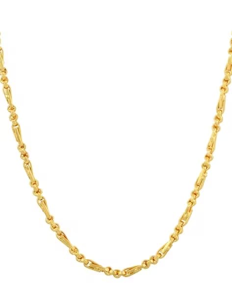 One gram Stylish Golden Neck woman and men Chain “24” Inches Gold-plated Chain_D279-picture-22