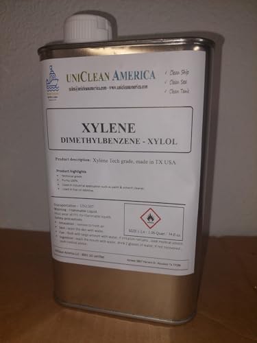 UniClean America Xylene - (dimethylbenzene) Xylol - HIGH Purity - Made in USA - 3 Liter / 101 fl oz