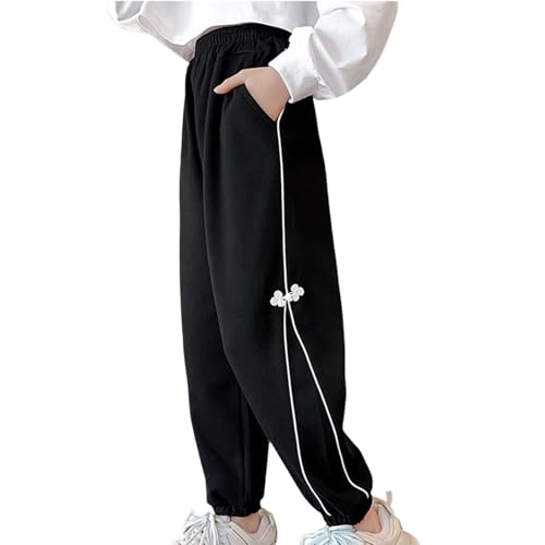 Beessbest Girls' Sweatpants Cute Bow Baggy Casual Elastic Waist Jogger Pants with Pockets Athletic Sweat Pants for Kids 2-13Y