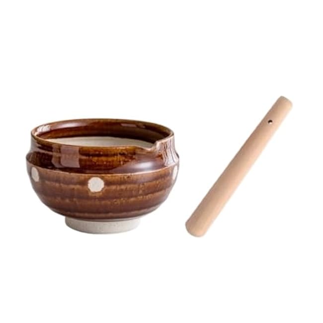 Mortar and Pestle Set Multi Purpose Ceramic Masher Food Grinder Garlic Crusher Bowl Pestle Set Seasoning Spice Tools